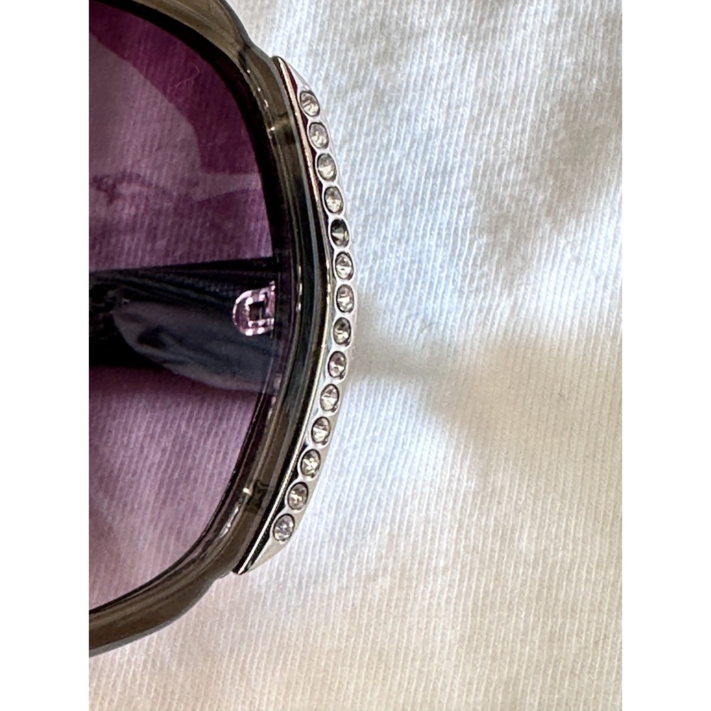 Fossil Meadow Sunglasses Womens 61mm Gray Purple Gradient Rhinestone Bling EUC - Picture 6 of 7